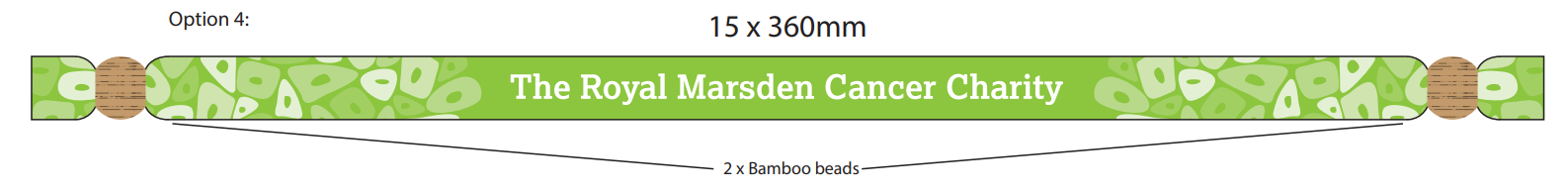 Wristband with bamboo beads