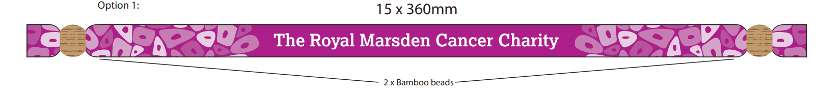 Wristband with bamboo beads