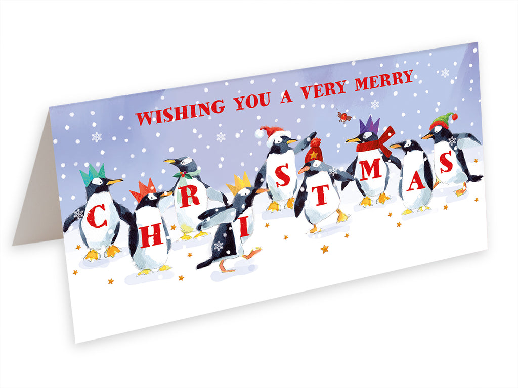 Christmas penguins gift wallet